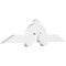Ekena Millwork Ericson Architectural Grade PVC Gable Bracket, 48"W x 12"H x 2"D x 4"F, 6/12 Pitch GBP048X12X0204ERI00 - alternate 1